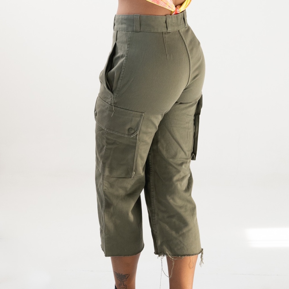 Khaki, High Waisted Bottoms